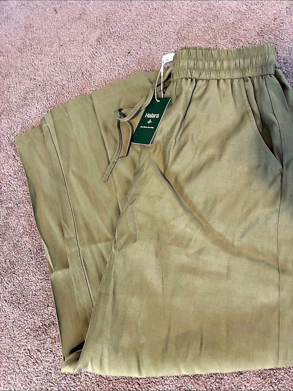 Halara Petite Green wide leg Size Small NWT